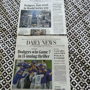 MLB Dodgers Newspaper Clippings